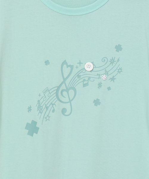 BAUF（バウフ）の「ロールアップメロディオーバーサイズTシャツ[ミント]（Tシャツ/カットソー・レディース・その他・FREE）」の16枚目の写真