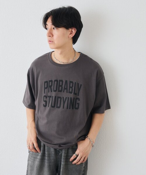 DISCOAT(ディスコート)の「【Enlude/ユニセックス】カレッジロゴドロストTシャツ(Tシャツ/カットソー・メンズ・チャコールグレー/ブラウン/グレイッシュベージュ・FREE)」の22枚目の写真