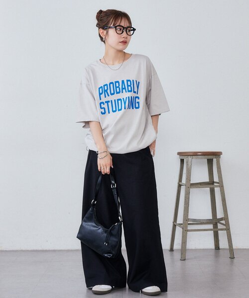 DISCOAT(ディスコート)の「【Enlude/ユニセックス】カレッジロゴドロストTシャツ(Tシャツ/カットソー・メンズ・チャコールグレー/ブラウン/グレイッシュベージュ・FREE)」の7枚目の写真