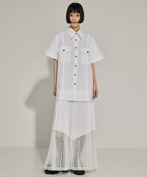 TOGA PULLA(トーガ プルラ)の「【TOGA PULLA/トーガプルラ】Typewriter mesh dress/タイプライターメッシュドレス(ドレス・レディース・ホワイト/ブラック・36)」の3枚目の写真