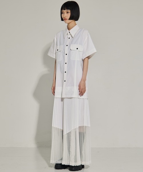 TOGA PULLA(トーガ プルラ)の「【TOGA PULLA/トーガプルラ】Typewriter mesh dress/タイプライターメッシュドレス(ドレス・レディース・ホワイト/ブラック・36)」の7枚目の写真