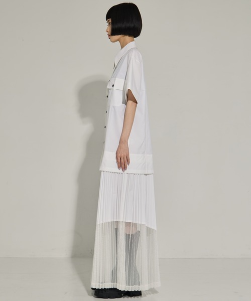 TOGA PULLA(トーガ プルラ)の「【TOGA PULLA/トーガプルラ】Typewriter mesh dress/タイプライターメッシュドレス(ドレス・レディース・ホワイト/ブラック・36)」の8枚目の写真