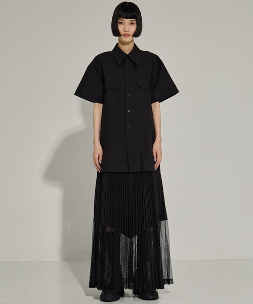 TOGA PULLA(トーガ プルラ)の「【TOGA PULLA/トーガプルラ】Typewriter mesh dress/タイプライターメッシュドレス(ドレス・レディース・ホワイト/ブラック・36)」の12枚目の写真