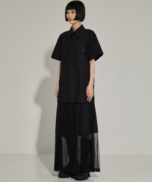 TOGA PULLA(トーガ プルラ)の「【TOGA PULLA/トーガプルラ】Typewriter mesh dress/タイプライターメッシュドレス(ドレス・レディース・ホワイト/ブラック・36)」の13枚目の写真