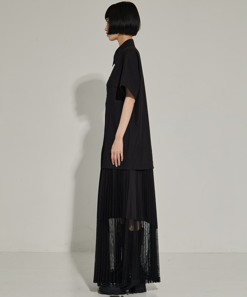 TOGA PULLA(トーガ プルラ)の「【TOGA PULLA/トーガプルラ】Typewriter mesh dress/タイプライターメッシュドレス(ドレス・レディース・ホワイト/ブラック・36)」の14枚目の写真