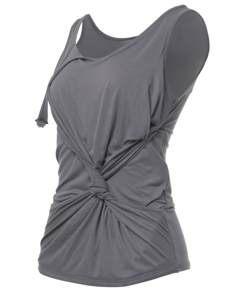 FLAREUP（フレアアップ）の「Asymmetrical Sleeveless (FL-173_Gray)（Tシャツ/カットソー・レディース・ダークグレー・OS）」の8枚目の写真
