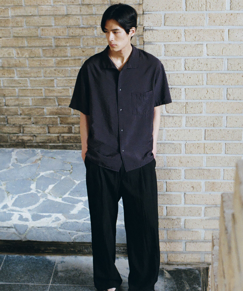 BLANKROOM(ブランクルーム)の「ニロハーフシャツ_NAVY(シャツ/ブラウス・メンズ・その他・1/2/4/3)」の2枚目の写真