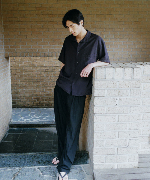 BLANKROOM(ブランクルーム)の「ニロハーフシャツ_NAVY(シャツ/ブラウス・メンズ・その他・1/2/4/3)」の3枚目の写真