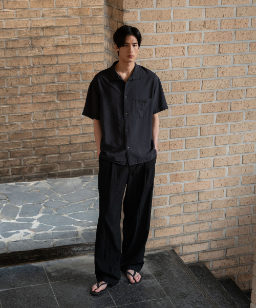 BLANKROOM(ブランクルーム)の「ニロハーフシャツ_NAVY(シャツ/ブラウス・メンズ・その他・1/2/4/3)」の4枚目の写真