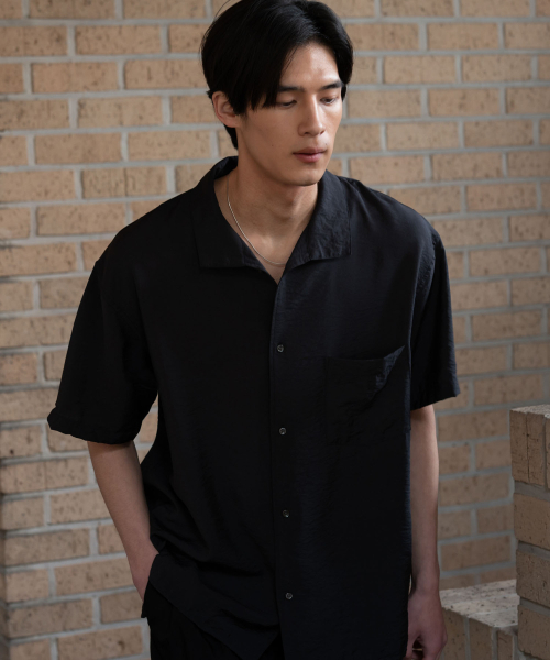 BLANKROOM(ブランクルーム)の「ニロハーフシャツ_NAVY(シャツ/ブラウス・メンズ・その他・1/2/4/3)」の5枚目の写真