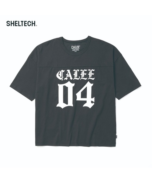 CALEE(キャリー)の「×SHELTECH(R) LOGO FOOT BALL TEE <B TYPE>(Tシャツ/カットソー・メンズ・ブラック・MEDIUM/LARGE/X-LARGE)」の1枚目の写真