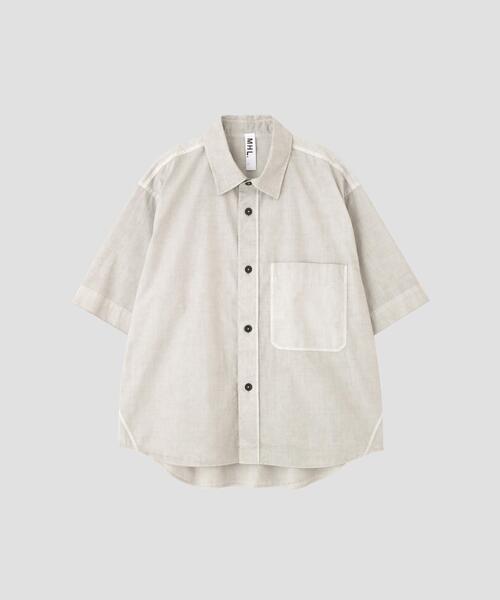 MHL.(エムエイチエル)の「CARBON DYED COTTON POPLIN(シャツ/ブラウス・メンズ・グレー・LARGE/MEDIUM/SMALL)」の6枚目の写真