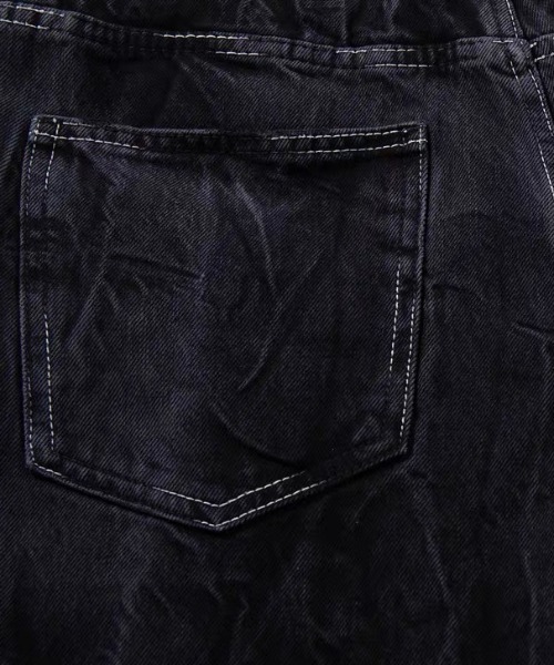 ARULE(アルール)の「A'GEM/9 × .kom 『ARULE/アルール』クリンクル加工 デニムワイドパンツ(その他パンツ・メンズ・ブラック・M)」の13枚目の写真