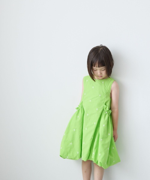 LOWRYS FARM(ローリーズファーム)の「バルーンNSシシュウワンピース 878197(ワンピース・キッズ・グリーン系その他3/ブラック・130cm/120cm/150cm/110cm/140cm)」の10枚目の写真