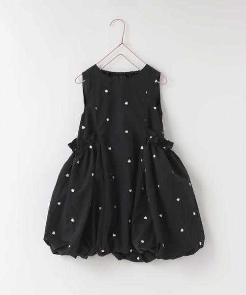 LOWRYS FARM(ローリーズファーム)の「バルーンNSシシュウワンピース 878197(ワンピース・キッズ・グリーン系その他3/ブラック・130cm/120cm/150cm/110cm/140cm)」の12枚目の写真