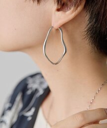 《金属アレルギー対応/ステンレス》変形ビッグフープピアス