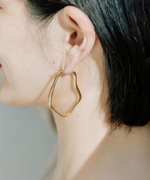 《金属アレルギー対応/ステンレス》変形ビッグフープピアス