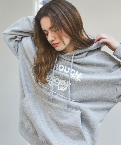 WEDNESDAYOASISFORWOMEN（ウェンズデー オアシス フォー ウーマン）の「W/アンデルセンアートワークフードスウェットシャツ_3カラー(W25-TP06)（パーカー・レディース・ホワイト×グレー/ライトグレー/チャコール・OS）」の4枚目の写真
