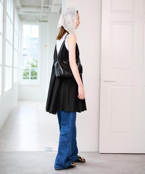 U by SPICK&SPAN（ユーバイスピックアンドスパン）の「コットンキャミチュニックワンピース（ワンピース・レディース・ホワイト/ブラック・FREE）」の5枚目の写真