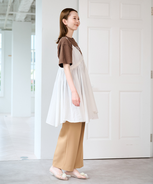 U by SPICK&SPAN（ユーバイスピックアンドスパン）の「コットンキャミチュニックワンピース（ワンピース・レディース・ホワイト/ブラック・FREE）」の17枚目の写真