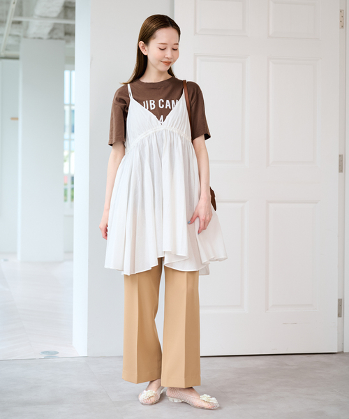 U by SPICK&SPAN（ユーバイスピックアンドスパン）の「コットンキャミチュニックワンピース（ワンピース・レディース・ホワイト/ブラック・FREE）」の21枚目の写真