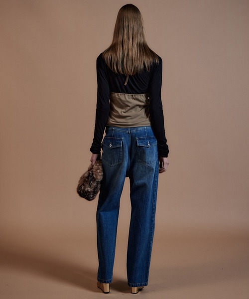 MAISON SPECIAL(メゾンスペシャル)の「【2026Autumn PRE-ORDER】Border Halter Layered Off-Shoulder Top/ボーダーホルターレイヤードオフショルTOP(Tシャツ/カットソー・レディース・ホワイト/グレー/ブラック・FREE)」の9枚目の写真