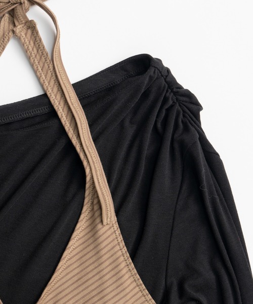 MAISON SPECIAL(メゾンスペシャル)の「【2026Autumn PRE-ORDER】Border Halter Layered Off-Shoulder Top/ボーダーホルターレイヤードオフショルTOP(Tシャツ/カットソー・レディース・ホワイト/グレー/ブラック・FREE)」の21枚目の写真