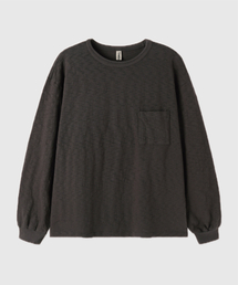 TIMELESS SPORTSWEAR（タイムレススポーツウェア）の「Wild Men Slub pocket L/S Tee Chacoal（Tシャツ/カットソー）」