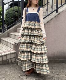 w closet | 《お気に入り登録累計1.5万越え》フリルティアードジャンパースカート/ワンピース(ジャンパースカート)