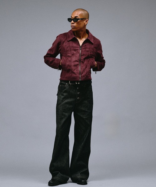 ANDER HUNK(アンダーハンク)の「Faux Suede Riders Compact Jacket /フェイクスエードライダースコンパクトジャケット(ブルゾン・メンズ・バーガンディー/ブラウン・LARGE/MEDIUM/SMALL)」の14枚目の写真
