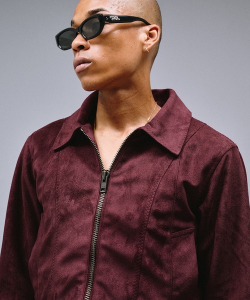 ANDER HUNK(アンダーハンク)の「Faux Suede Riders Compact Jacket /フェイクスエードライダースコンパクトジャケット(ブルゾン・メンズ・バーガンディー/ブラウン・LARGE/MEDIUM/SMALL)」の8枚目の写真