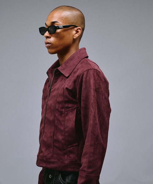 ANDER HUNK(アンダーハンク)の「Faux Suede Riders Compact Jacket /フェイクスエードライダースコンパクトジャケット(ブルゾン・メンズ・バーガンディー/ブラウン・LARGE/MEDIUM/SMALL)」の9枚目の写真