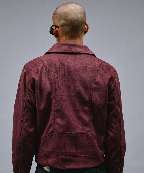 ANDER HUNK(アンダーハンク)の「Faux Suede Riders Compact Jacket /フェイクスエードライダースコンパクトジャケット(ブルゾン・メンズ・バーガンディー/ブラウン・LARGE/MEDIUM/SMALL)」の10枚目の写真