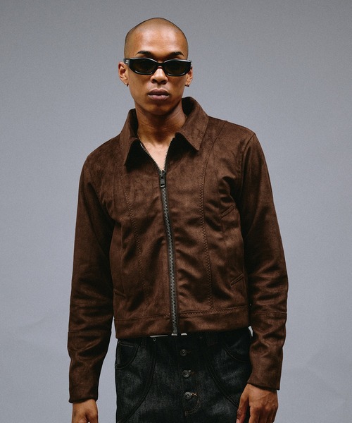 ANDER HUNK(アンダーハンク)の「Faux Suede Riders Compact Jacket /フェイクスエードライダースコンパクトジャケット(ブルゾン・メンズ・バーガンディー/ブラウン・LARGE/MEDIUM/SMALL)」の18枚目の写真