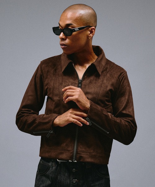ANDER HUNK(アンダーハンク)の「Faux Suede Riders Compact Jacket /フェイクスエードライダースコンパクトジャケット(ブルゾン・メンズ・バーガンディー/ブラウン・LARGE/MEDIUM/SMALL)」の19枚目の写真