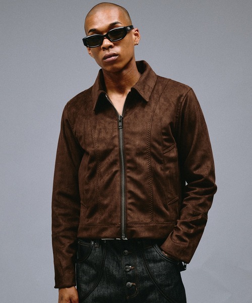 ANDER HUNK(アンダーハンク)の「Faux Suede Riders Compact Jacket /フェイクスエードライダースコンパクトジャケット(ブルゾン・メンズ・バーガンディー/ブラウン・LARGE/MEDIUM/SMALL)」の17枚目の写真