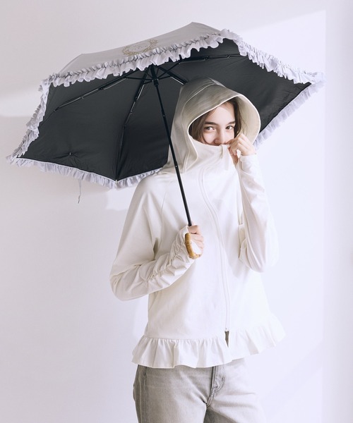 Maison de FLEUR（メゾンドフルール）の「UVカットパーカー（パーカー・レディース・オフホワイト/ピンク・FREE）」の5枚目の写真