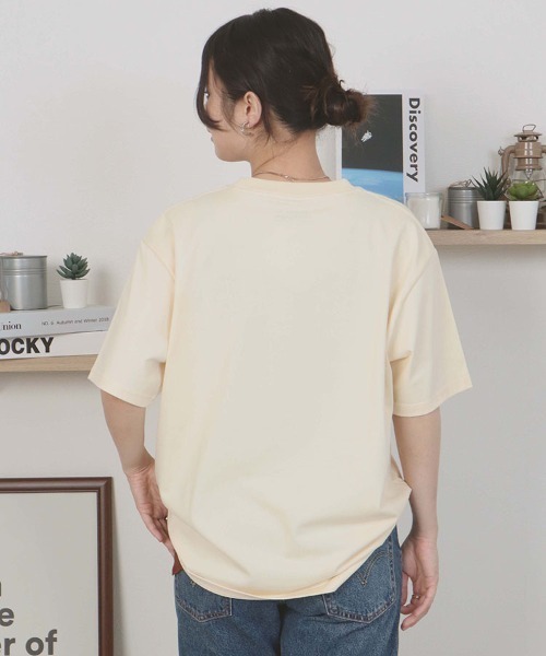 Bleu Bleuet(ブルーブルーエ)の「catフォトTシャツ(Tシャツ/カットソー・レディース・ホワイト/クリーム/ネイビー・M)」の13枚目の写真