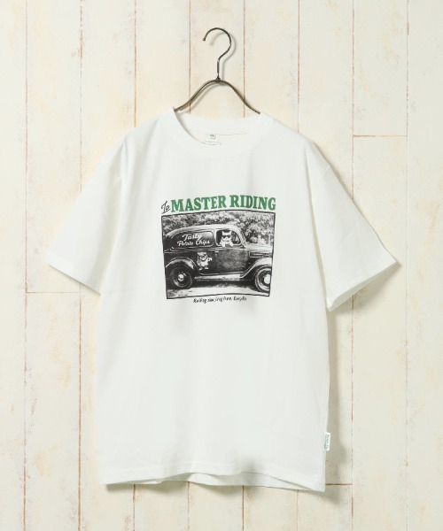Bleu Bleuet(ブルーブルーエ)の「catフォトTシャツ(Tシャツ/カットソー・レディース・ホワイト/クリーム/ネイビー・M)」の8枚目の写真