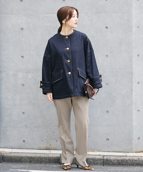 IENA(イエナ)の「MACKINTOSH/マッキントッシュ 別注 HUMBIE NC DNM JK MB STUDS ジャケット(デニムジャケット・レディース・ネイビー・38)」の12枚目の写真