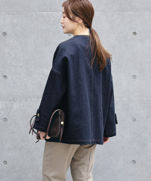 IENA(イエナ)の「MACKINTOSH/マッキントッシュ 別注 HUMBIE NC DNM JK MB STUDS ジャケット(デニムジャケット・レディース・ネイビー・38)」の17枚目の写真