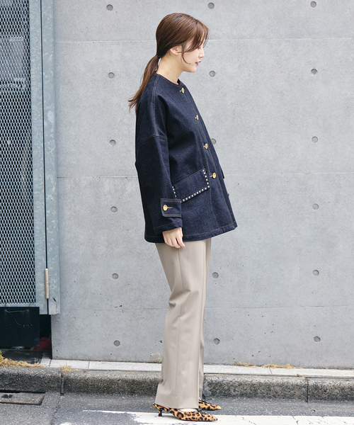 IENA(イエナ)の「MACKINTOSH/マッキントッシュ 別注 HUMBIE NC DNM JK MB STUDS ジャケット(デニムジャケット・レディース・ネイビー・38)」の19枚目の写真