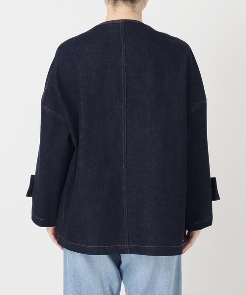 IENA(イエナ)の「MACKINTOSH/マッキントッシュ 別注 HUMBIE NC DNM JK MB STUDS ジャケット(デニムジャケット・レディース・ネイビー・38)」の3枚目の写真