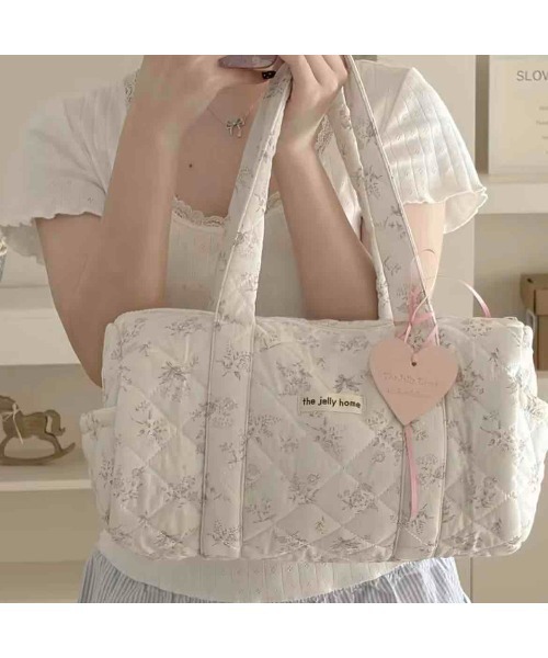 tone(トーン)の「【88eighty-eight】花柄キルティングフレンチCUTEハンドバッグ【import】(MA)(ハンドバッグ・レディース・パープル/ピンク・FREE)」の17枚目の写真
