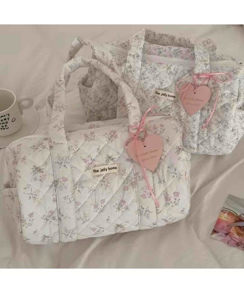 tone(トーン)の「【88eighty-eight】花柄キルティングフレンチCUTEハンドバッグ【import】(MA)(ハンドバッグ・レディース・パープル/ピンク・FREE)」の6枚目の写真