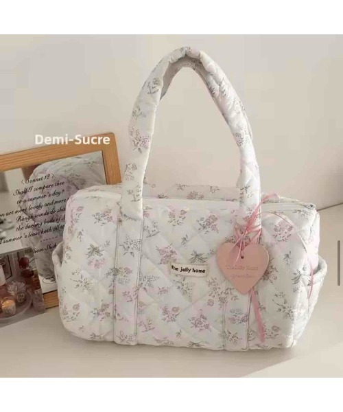 tone(トーン)の「【88eighty-eight】花柄キルティングフレンチCUTEハンドバッグ【import】(MA)(ハンドバッグ・レディース・パープル/ピンク・FREE)」の8枚目の写真