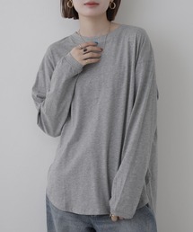 天竺ラウンドヘムロンTシャツ