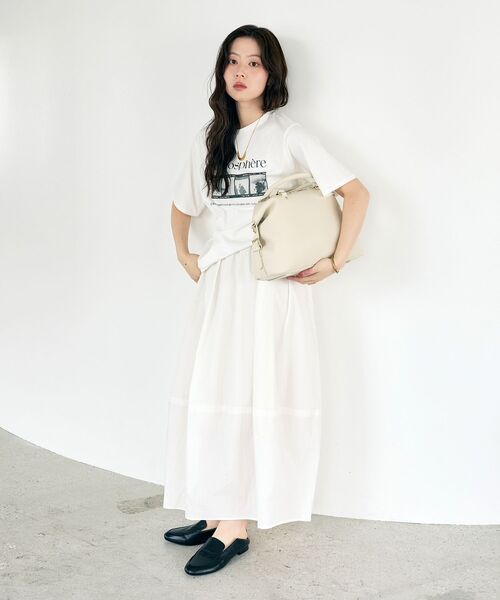 le.coeur blanc（ルクールブラン）の「【撥水・撥油・防汚】AtmosphereTシャツ（Tシャツ/カットソー・レディース・ブラック/オフホワイト・38）」の6枚目の写真