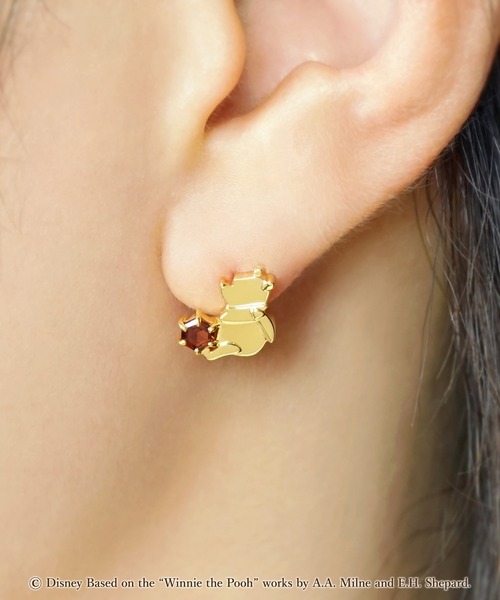 TAKE-UP（テイクアップ）の「【 Solo Pierce】ディズニーコレクションジュエリー[くまのプーさん]ピアス（ピアス（片耳用）・レディース・イエローゴールド・FREE）」の2枚目の写真