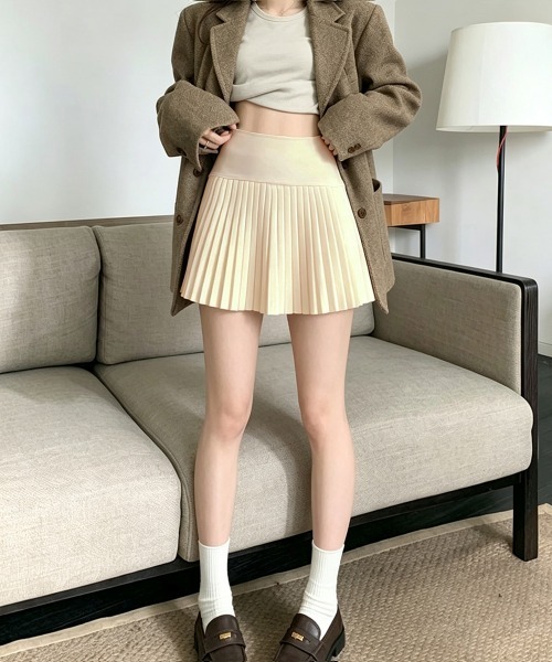 Miniministore(ミニミニストア)の「ニットプリーツ ミニスカート レディース(スカート・レディース・ダークグレー/ブラウン/ブラック/アイボリー・L/M)」の21枚目の写真